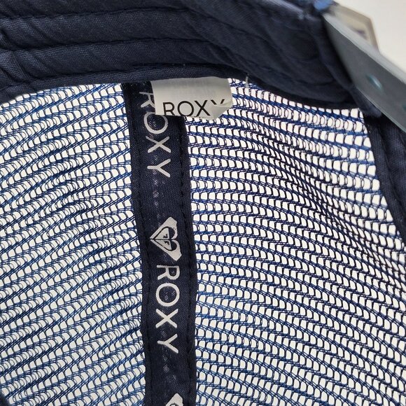 Roxy Patriotic American Stars Stripes Red White Blue Trucker Hat Mesh Snapback - Picture 12 of 13